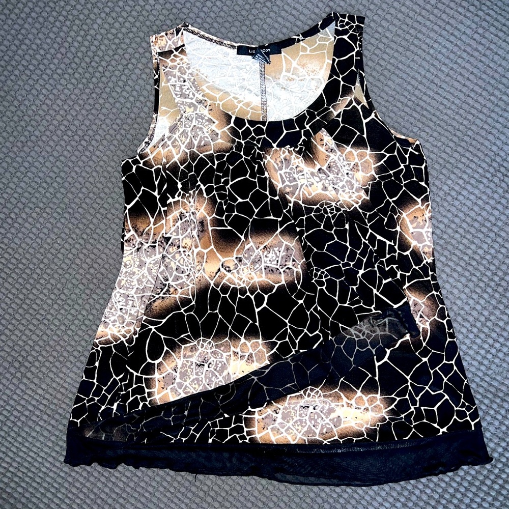 LIZ MCCOY | Sleeveless Scoop neck top | S